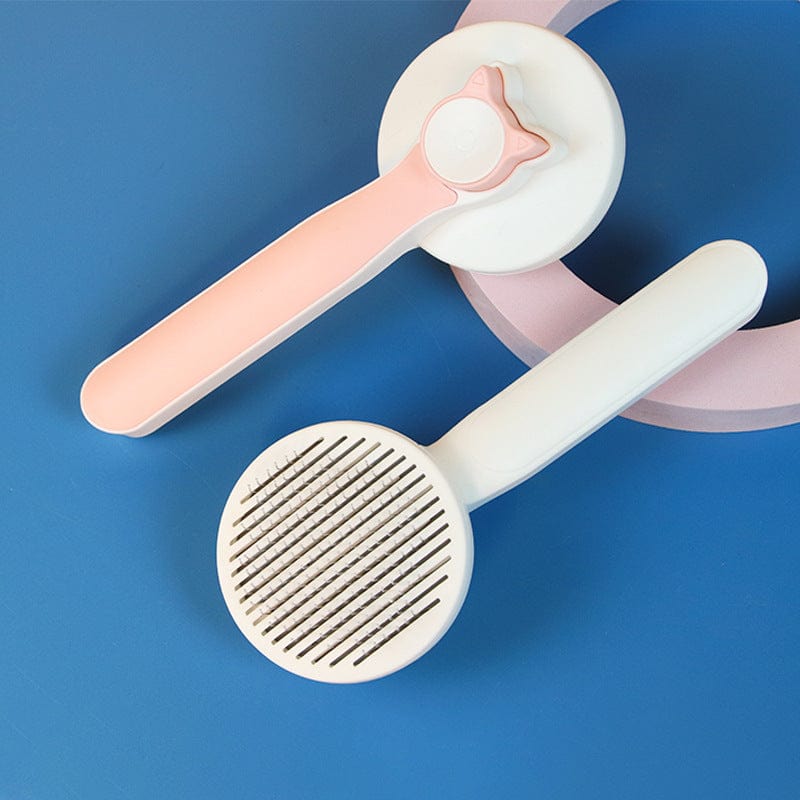Pet Supplies Cat Grooming Brush, Self Cleaning Slicker Brushes For Dogs Pet Hair Removal Comb Stainless Steel Furry Pawz