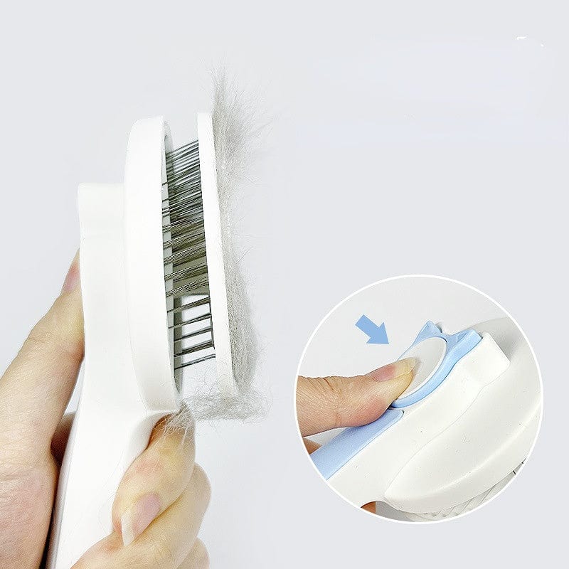 Pet Supplies Cat Grooming Brush, Self Cleaning Slicker Brushes For Dogs Pet Hair Removal Comb Stainless Steel Furry Pawz