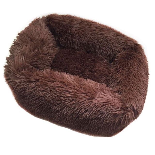 Pet Supplies Dark Coffee / 43x35x20cm Plush Pet Bed Furry Pawz