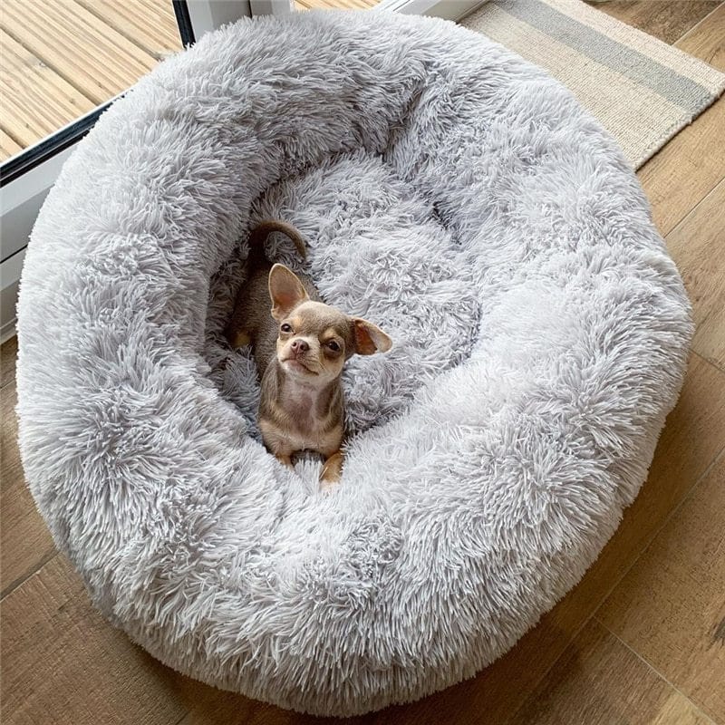 Pet Supplies Dog Bed Super Soft Washable Long Plush Pet Kennel Deep Sleep Dog House Velvet Mats Sofa For Dog Basket Pet Cat Bed Furry Pawz