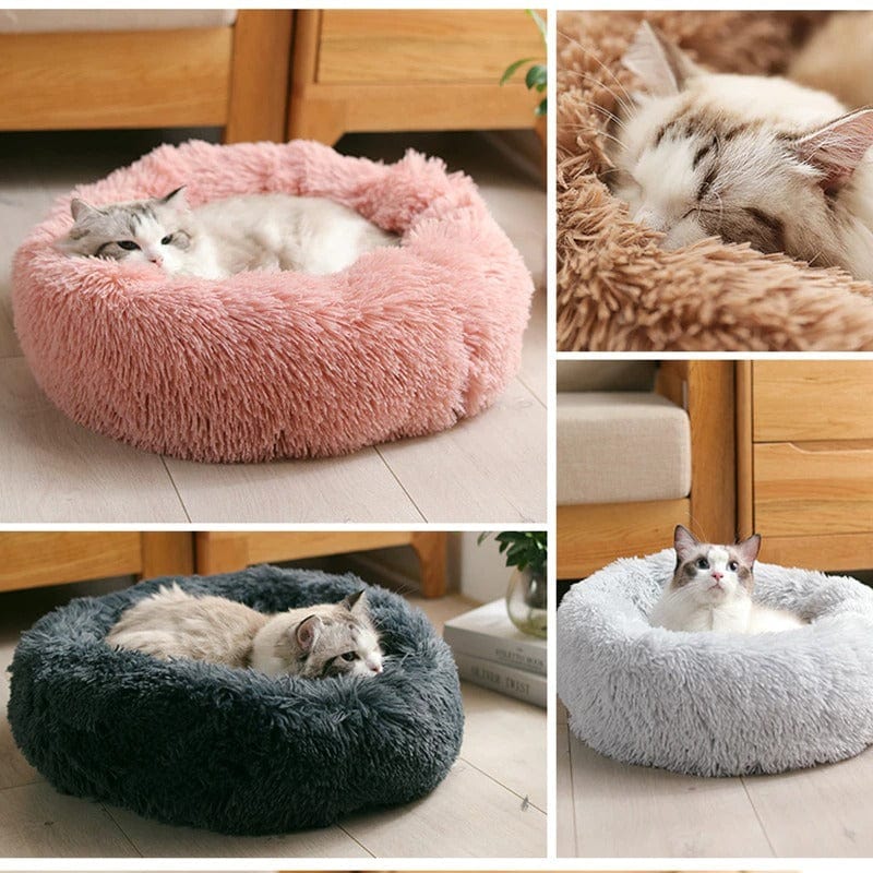 Pet Supplies Dog Bed Super Soft Washable Long Plush Pet Kennel Deep Sleep Dog House Velvet Mats Sofa For Dog Basket Pet Cat Bed Furry Pawz