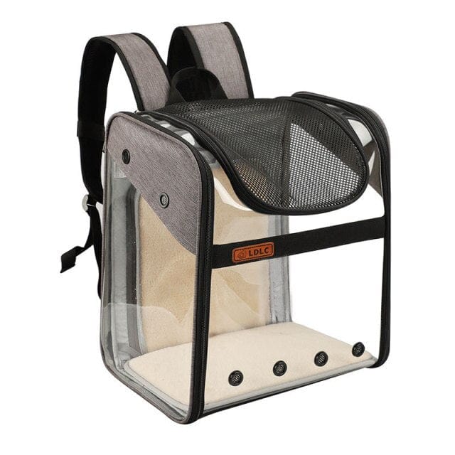 Pet Supplies Gray Pet Expandable Backpack Furry Pawz