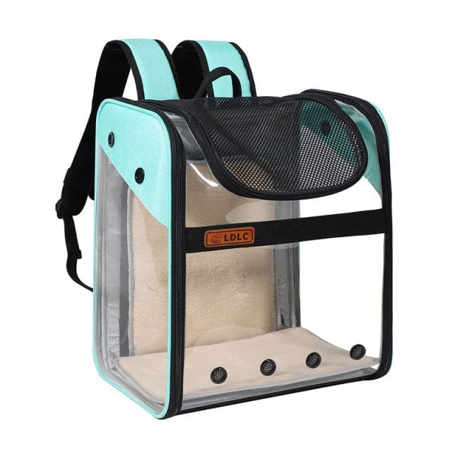 Pet Supplies Light Blue Pet Expandable Backpack Furry Pawz