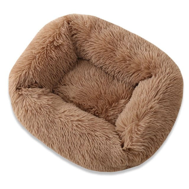 Pet Supplies light coffee / 66x56x18cm Plush Pet Bed Furry Pawz