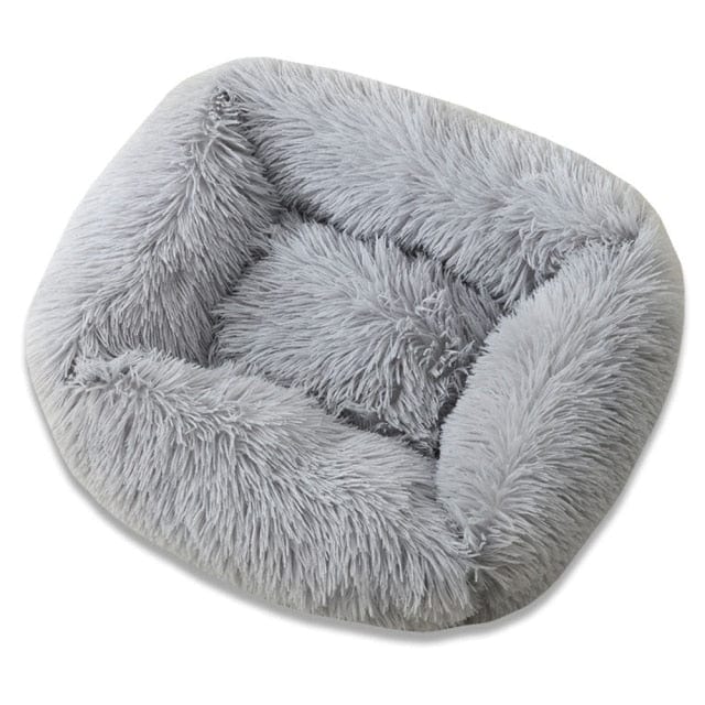 Pet Supplies Light Grey / 80x70x18cm Plush Pet Bed Furry Pawz