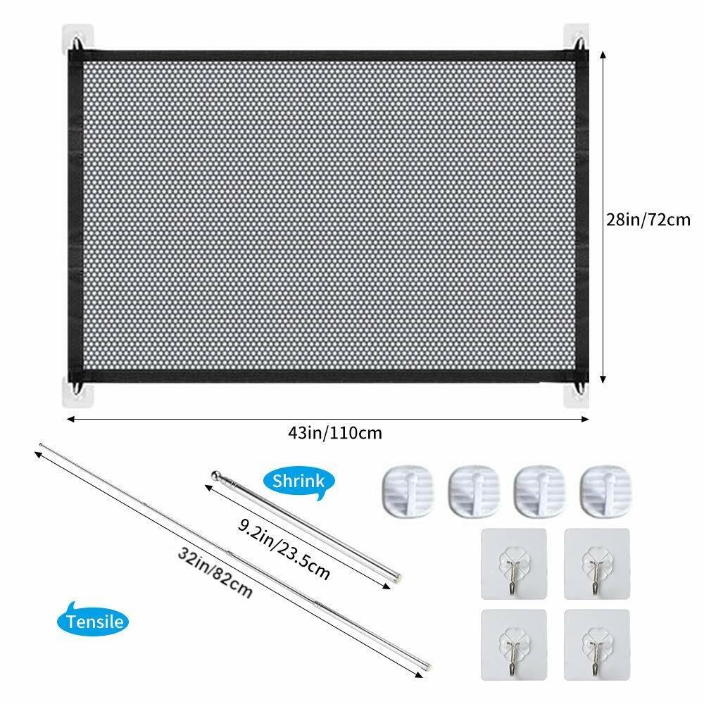 Pet Supplies Pets Dog Cat Baby Safety Gate Mesh Fence Magic Portable Guard Net Stairs Doors Furry Pawz