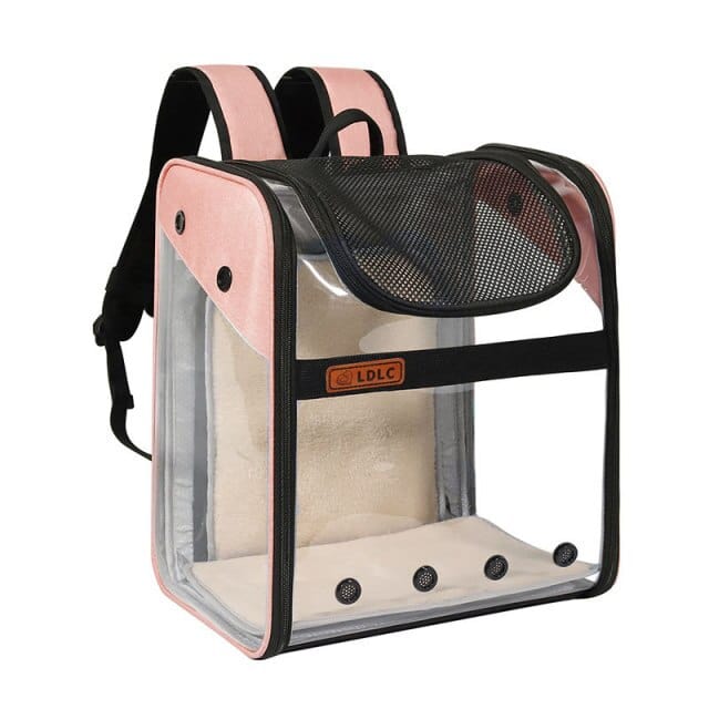 Pet Supplies Pink Pet Expandable Backpack Furry Pawz