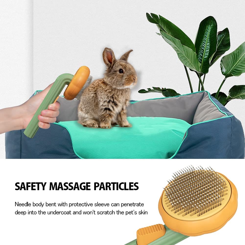 Pet Supplies Pumpkin Pet Pumpkin Brush, Pet Grooming Self Cleaning Slicker Brush For Dogs Cats Puppy Rabbit, Cat Brush Grooming Gently Removes Loose Undercoat, Mats Tangled Hair Slicker Brush Furry Pawz