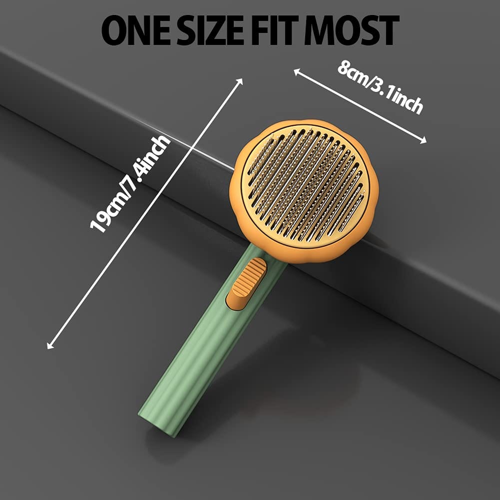 Pet Supplies Pumpkin Pet Pumpkin Brush, Pet Grooming Self Cleaning Slicker Brush For Dogs Cats Puppy Rabbit, Cat Brush Grooming Gently Removes Loose Undercoat, Mats Tangled Hair Slicker Brush Furry Pawz