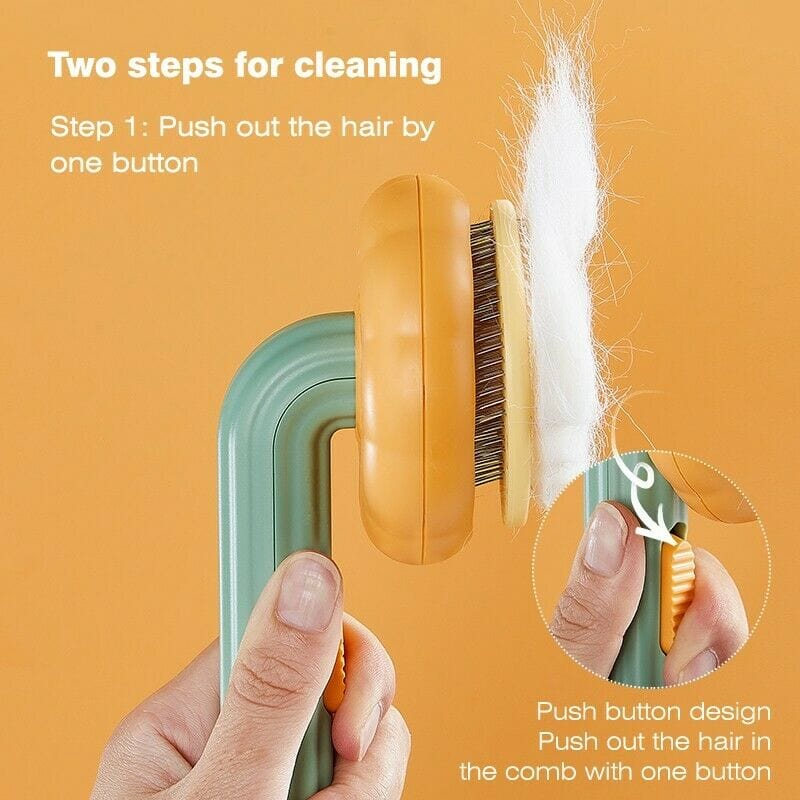 Pet Supplies Pumpkin Pet Pumpkin Brush, Pet Grooming Self Cleaning Slicker Brush For Dogs Cats Puppy Rabbit, Cat Brush Grooming Gently Removes Loose Undercoat, Mats Tangled Hair Slicker Brush Furry Pawz