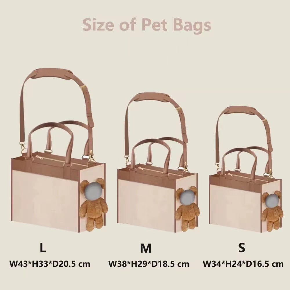Pet Supplies White With Brown Large One-shoulder Portable Cute Dog Outing Large Capacity Bag Pet Products Furry Pawz