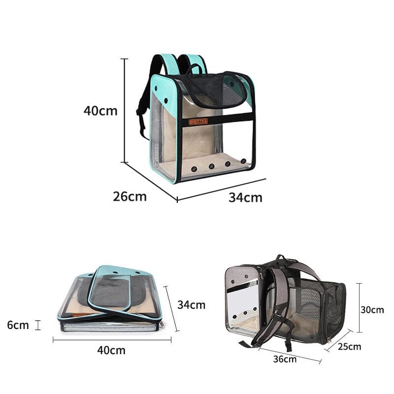Pet Supplies Pet Expandable Backpack Furry Pawz
