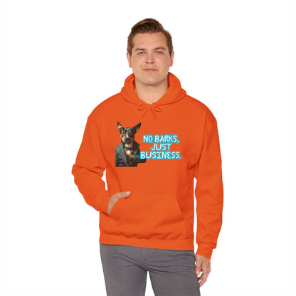 Funny Dog Business Unisex Hoodie - No Barks, Just Business