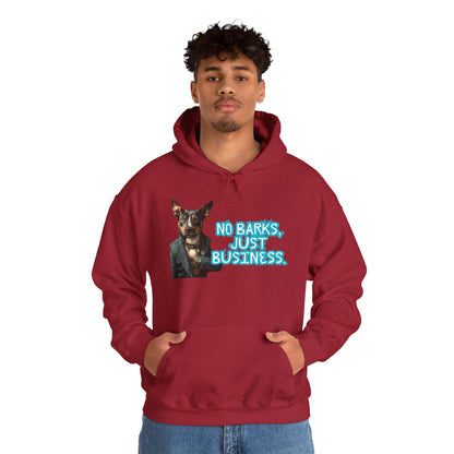 Funny Dog Business Unisex Hoodie - No Barks, Just Business