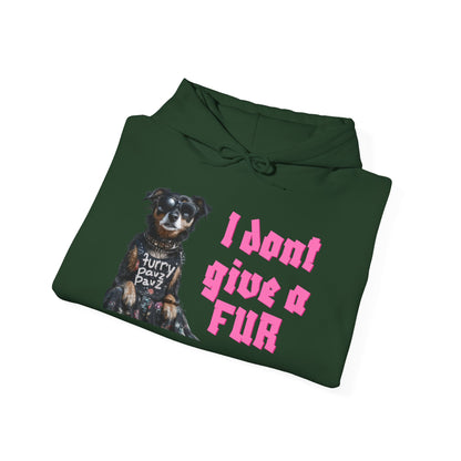 Funny Dog-Themed Unisex Hoodie - I Don’t Give a Fur