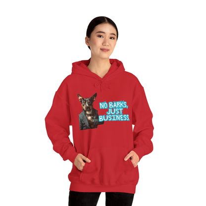 Funny Dog Business Unisex Hoodie - No Barks, Just Business
