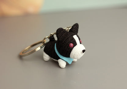 wool dog solid PVC doll keychain bag pendant
