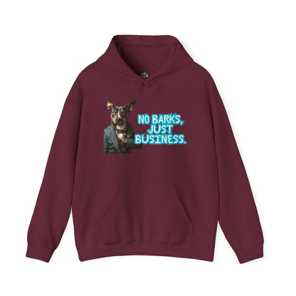 Funny Dog Business Unisex Hoodie - No Barks, Just Business