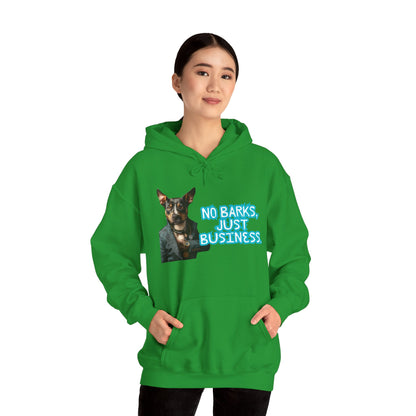 Funny Dog Business Unisex Hoodie - No Barks, Just Business