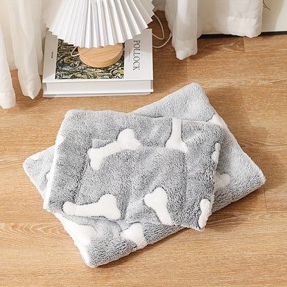 Self-Warming Reversible Pet Bed Mat for Dogs & Cats – Soft, Washable Crate Pad