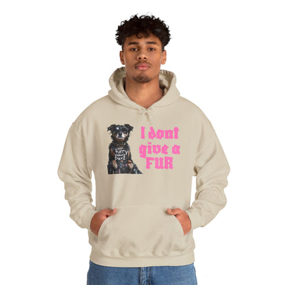 Funny Dog-Themed Unisex Hoodie - I Don’t Give a Fur