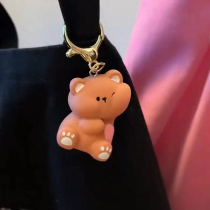 Cute Cartoon Bear Love Couple Magnetic Key Chain Small Pendant Gift Doll Small Gift