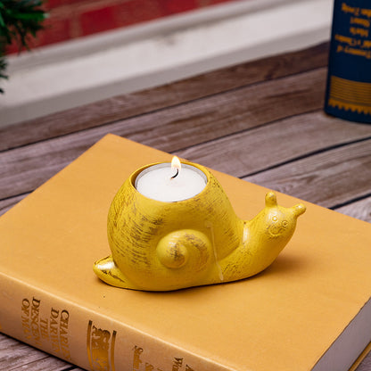 Easter Animal Resin Carved Snail Ornament – Decorative Candle Holder for Home & Party Decor