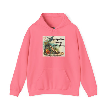 Inspirational Unisex Hoodie - "Perspective Wears Many Shoes"