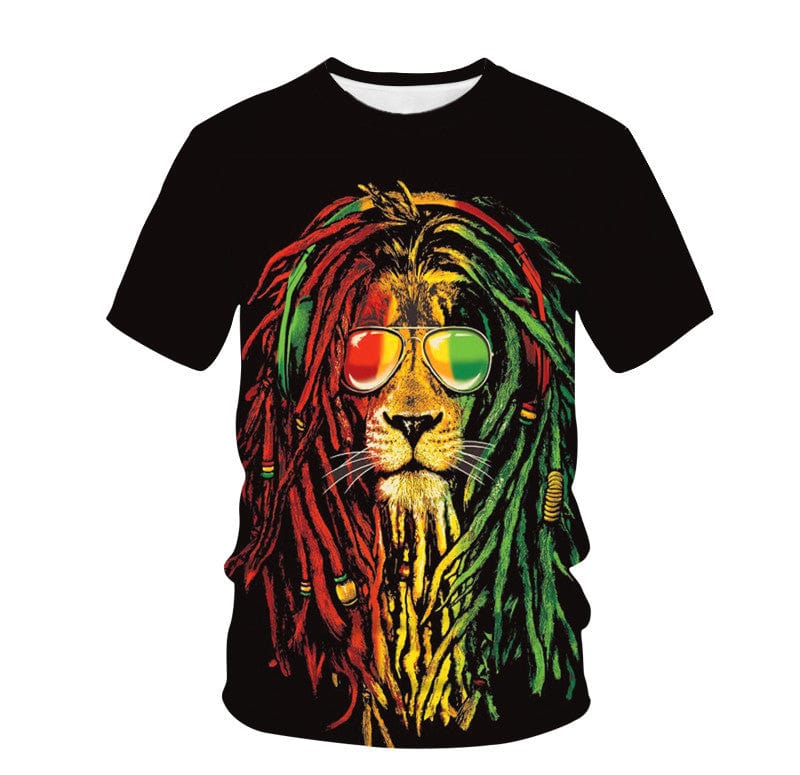 General 1 Style / 2XL European And American Animal Print Short-sleeved T-shirt Furry Pawz