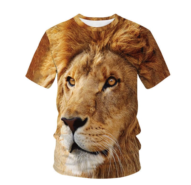 General 10 Style / 2XL European And American Animal Print Short-sleeved T-shirt Furry Pawz