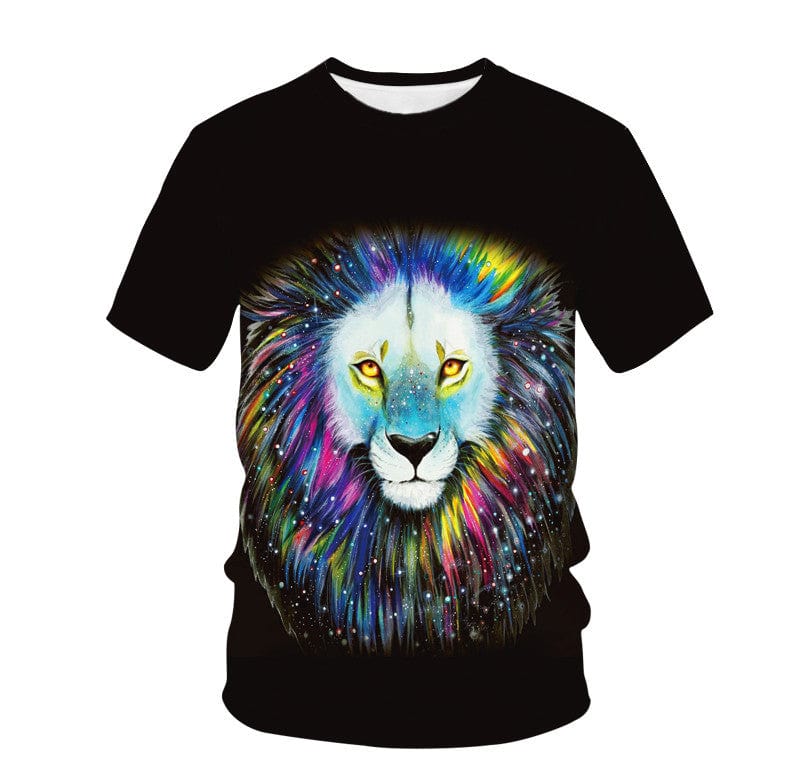 General 2 Style / 2XL European And American Animal Print Short-sleeved T-shirt Furry Pawz
