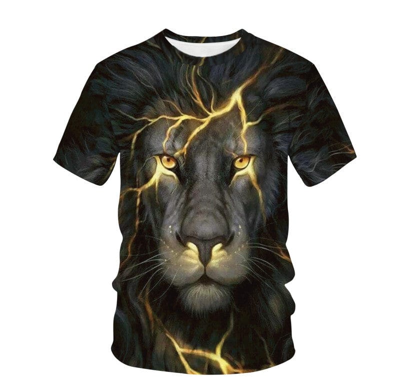 General 5 Style / 2XL European And American Animal Print Short-sleeved T-shirt Furry Pawz