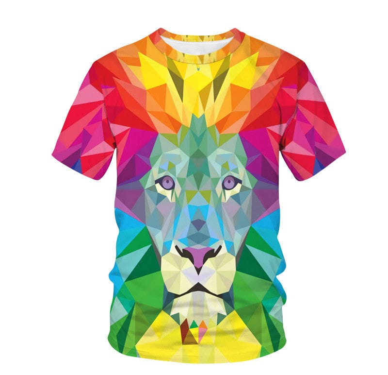 General 6 Style / 2XL European And American Animal Print Short-sleeved T-shirt Furry Pawz