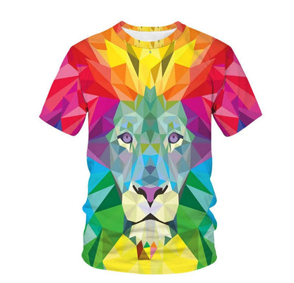 General 6 Style / 2XL European And American Animal Print Short-sleeved T-shirt Furry Pawz