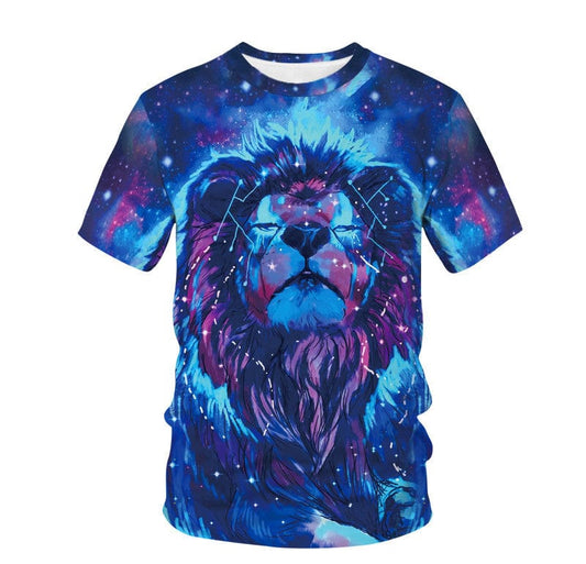 General 7 Style / 2XL European And American Animal Print Short-sleeved T-shirt Furry Pawz