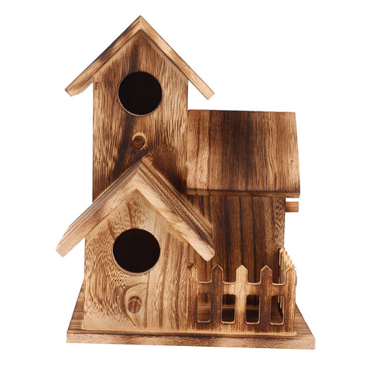 Pet Supplies as picture Charming Wooden Birdhouse for Garden Décor & Wildlife Shelter – Perfect for Birds, Swallows & Parrots – Safe, Durable, and Eco-Friendly Outdoor Decoration Furry Pawz