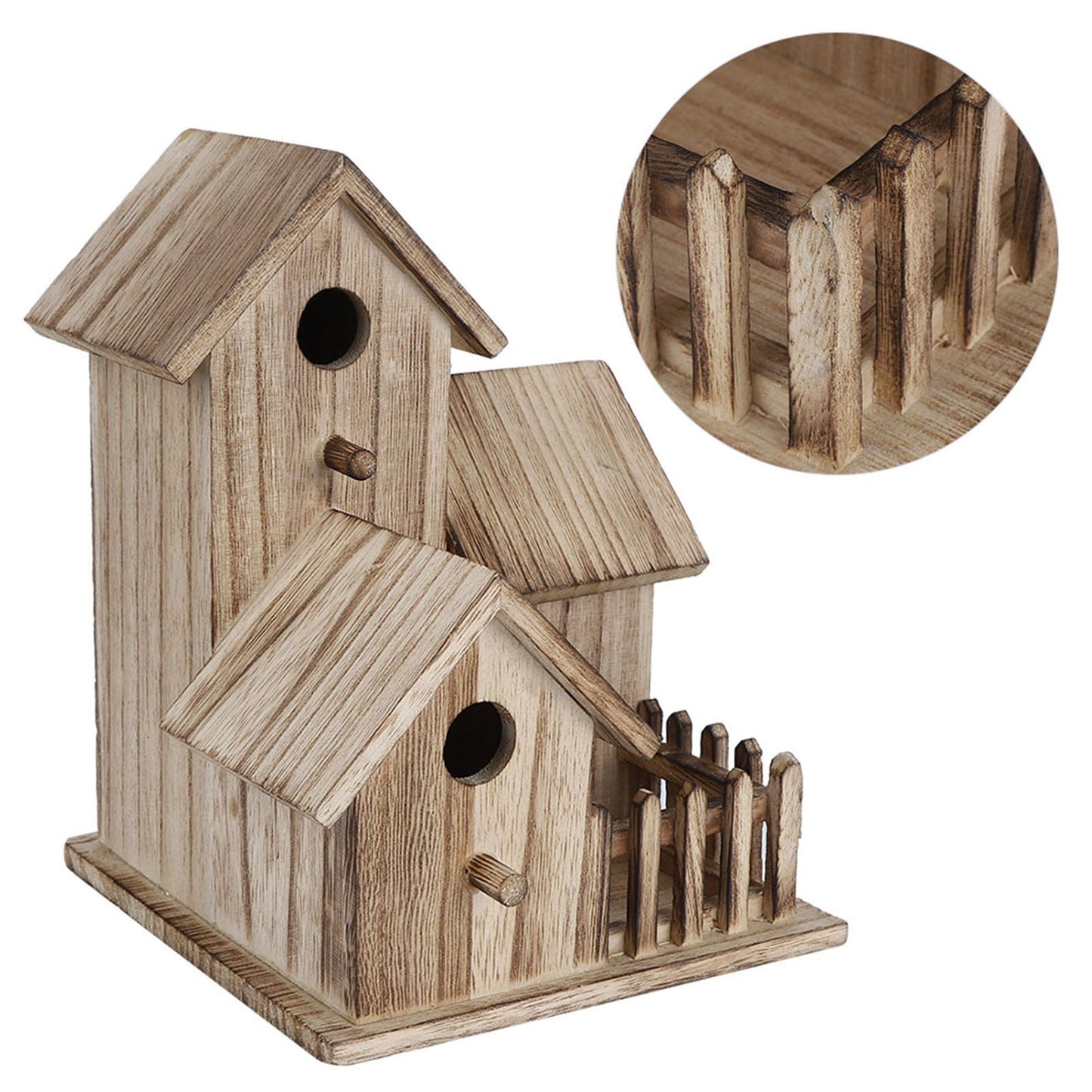 Pet Supplies as picture Charming Wooden Birdhouse for Garden Décor & Wildlife Shelter – Perfect for Birds, Swallows & Parrots – Safe, Durable, and Eco-Friendly Outdoor Decoration Furry Pawz