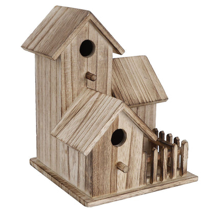 Pet Supplies as picture Charming Wooden Birdhouse for Garden Décor & Wildlife Shelter – Perfect for Birds, Swallows & Parrots – Safe, Durable, and Eco-Friendly Outdoor Decoration Furry Pawz