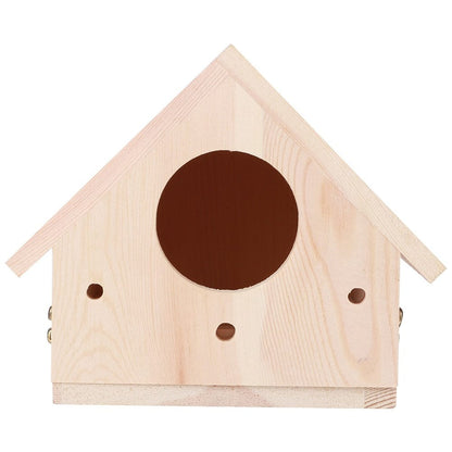 Pet Supplies as picture Unique Wooden Bird House – Natural Paulownia Outdoor Nesting Cage for Birds – Sturdy, Decorative Bird House for Gardens, Balconies, and Courtyards Furry Pawz