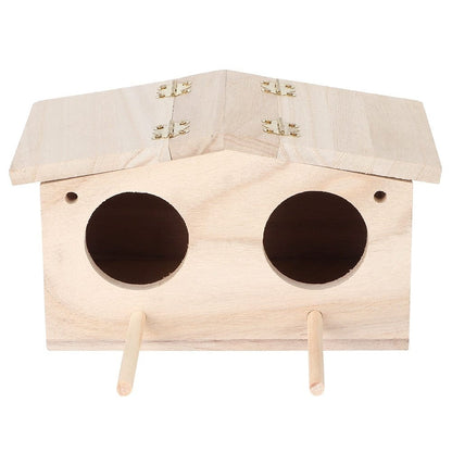 Pet Supplies as picture Wooden Bird House for Outdoor Nesting – Durable, Eco-Friendly Bird Shelter for Birds, Swallows, and Parrots – Perfect Garden Décor & Breeding Box Furry Pawz