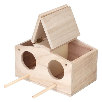 Pet Supplies as picture Wooden Bird House for Outdoor Nesting – Durable, Eco-Friendly Bird Shelter for Birds, Swallows, and Parrots – Perfect Garden Décor & Breeding Box Furry Pawz