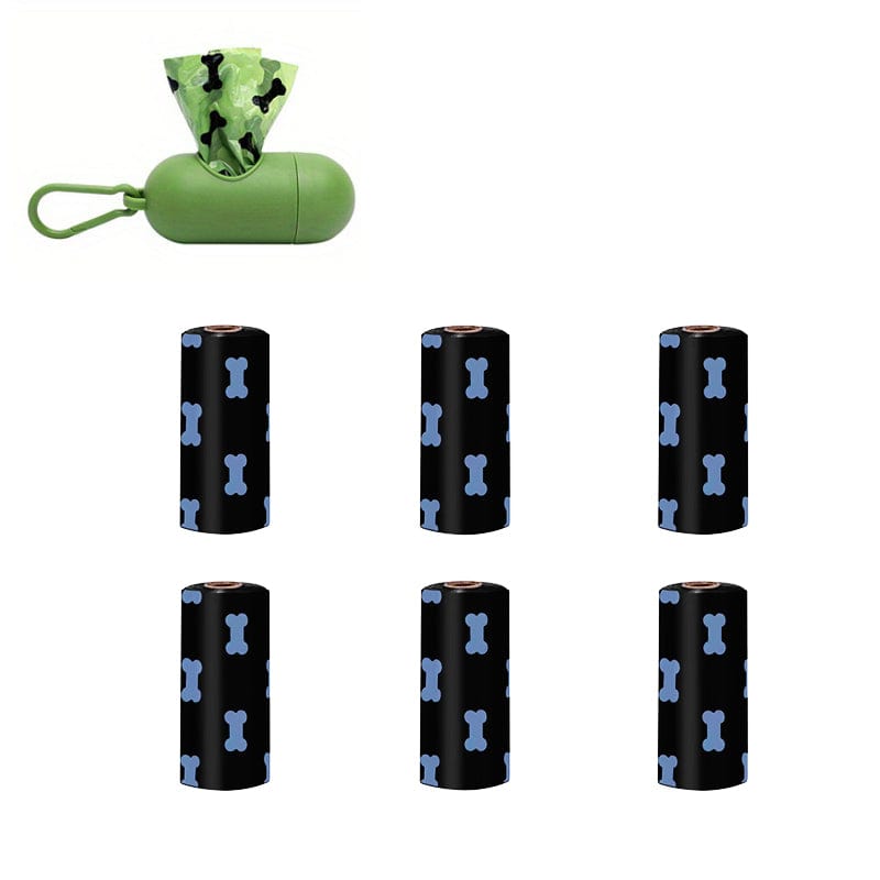 Pet Supplies Black / 6Rolls and 1Box Environmentally Friendly Biodegradable Pet Litter Bags Furry Pawz