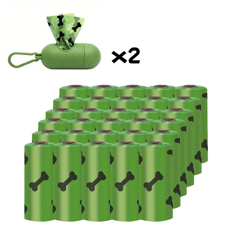 Pet Supplies Green / 30Rolls and 2Box Environmentally Friendly Biodegradable Pet Litter Bags Furry Pawz