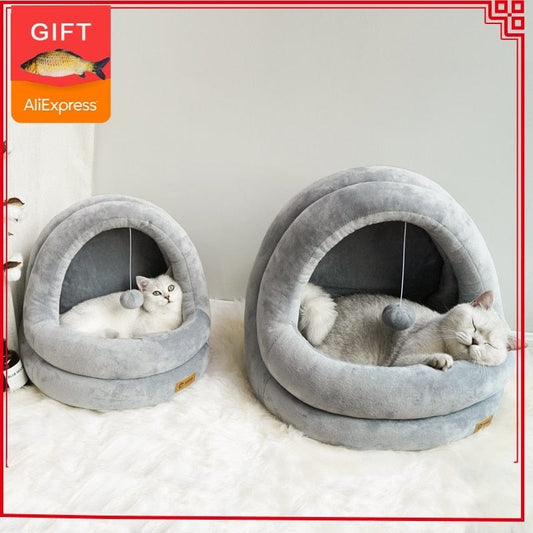 Pet Supplies High Quality Cat House Beds Kittens Pet Cats Sofa Mats Cozy Bed Toy Furry Pawz