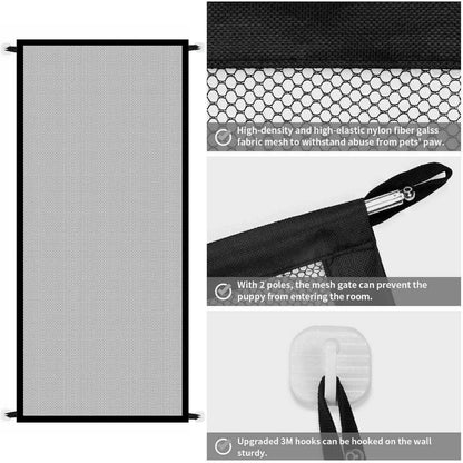 Pet Supplies Pets Dog Cat Baby Safety Gate Mesh Fence Magic Portable Guard Net Stairs Doors Furry Pawz