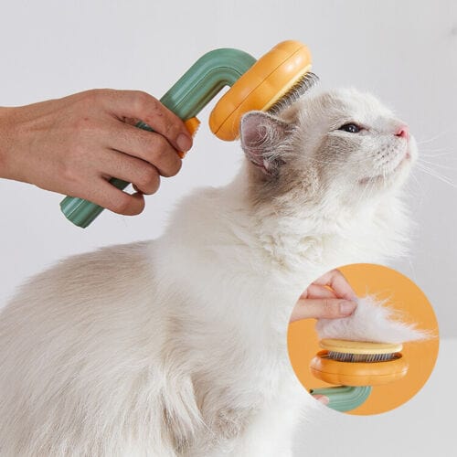 Pet Supplies Pumpkin Pet Pumpkin Brush, Pet Grooming Self Cleaning Slicker Brush For Dogs Cats Puppy Rabbit, Cat Brush Grooming Gently Removes Loose Undercoat, Mats Tangled Hair Slicker Brush Furry Pawz