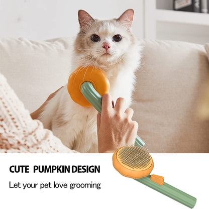 Pet Supplies Pumpkin Pet Pumpkin Brush, Pet Grooming Self Cleaning Slicker Brush For Dogs Cats Puppy Rabbit, Cat Brush Grooming Gently Removes Loose Undercoat, Mats Tangled Hair Slicker Brush Furry Pawz