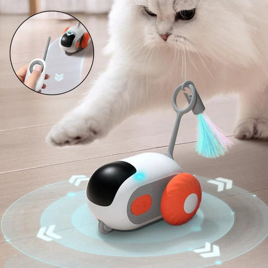 Pet Supplies Remote Control Interactive Cat Car Toy USB Charging Chasing Automatic Self-moving Remote Smart Control Car Interactive Cat Toy Pet Products Furry Pawz