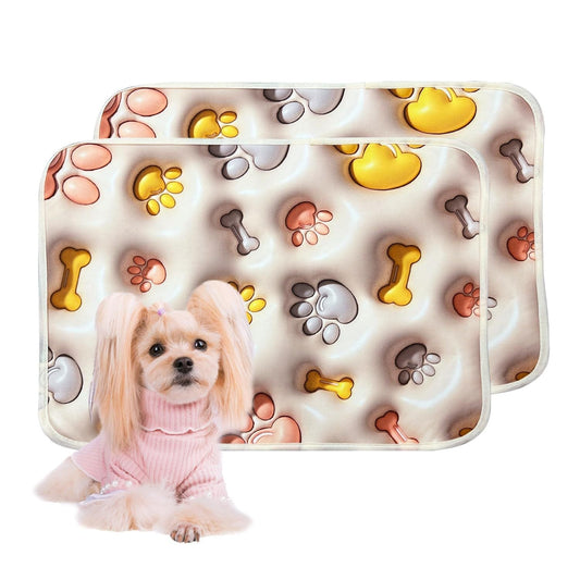Pets - Dog Training Aids Reusable Puppy Pads – Washable, Leakproof, Super Absorbent Training Pads (2 Pcs) Furry Pawz